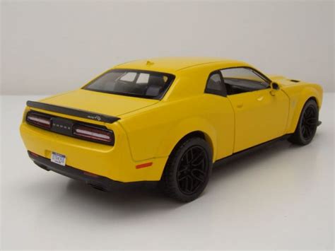 Modellauto Dodge Challenger Srt Hellcat Widebody 2018 Gelb 1 24