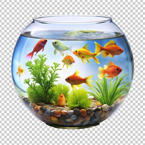 Premium PSD 3d Render Of A Cute Tropical Fish In Bowl