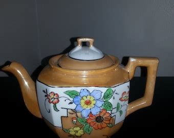 Items Similar To Rare Art Deco Tea Set Japanese Lusterware Teapots And