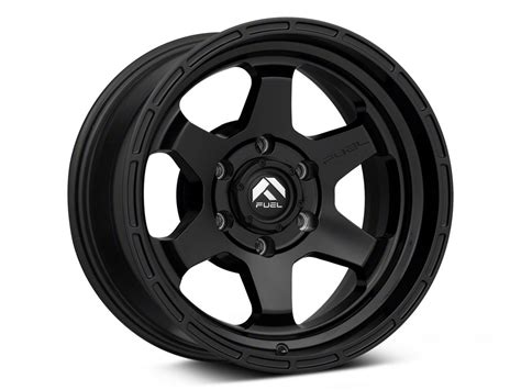 Fuel Wheels Ranger Shok Matte Black 6 Lug Wheel 17x9 20mm Offset