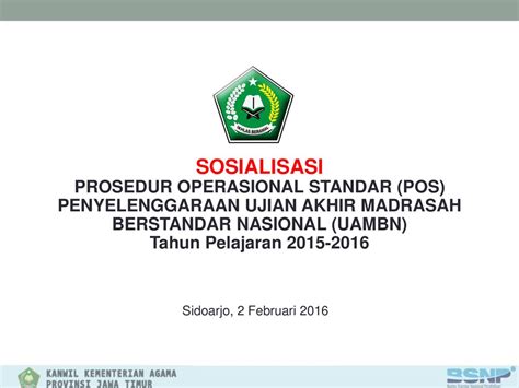 Sosialisasi Prosedur Operasional Standar Pos Penyelenggaraan Ujian