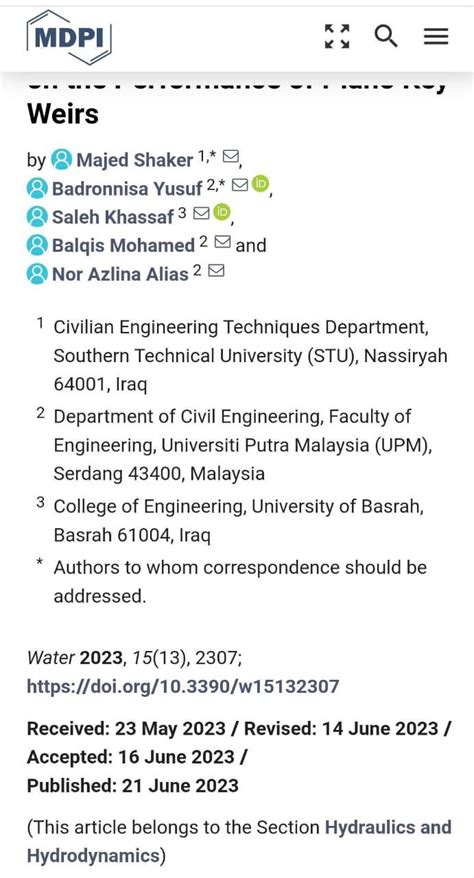 تدريسي في كلية الهندسة ينشر بحث في مجلة عالمية كلية الهندسة جامعة البصرة