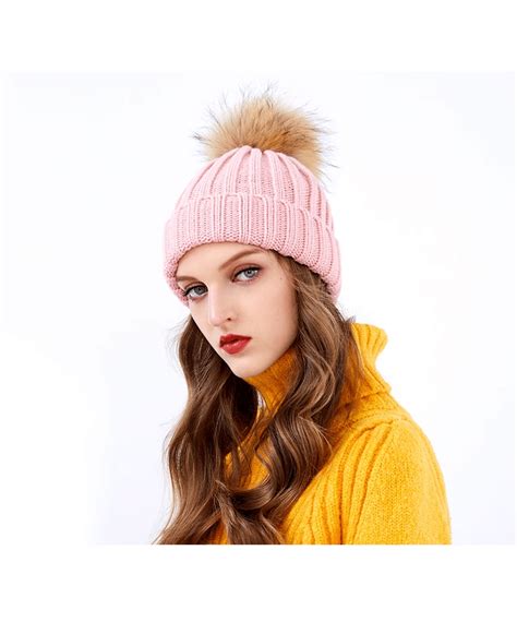 Designer Fisherman Unisex Faux Fur Pom Pom Beanie Hats Custom