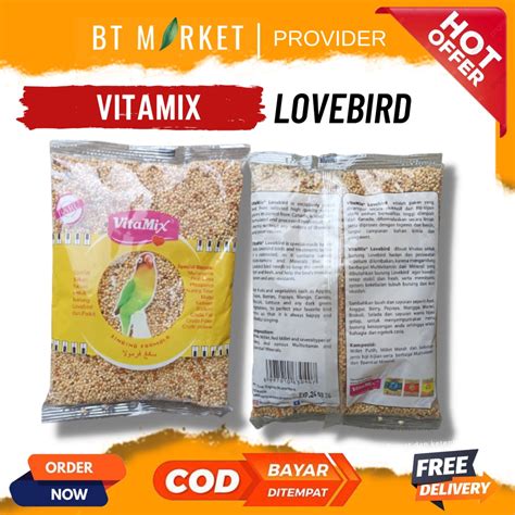 Jual Pakan Burung Lovebird Vitamix Makanan Lovebird Phoenix Milet Pakan