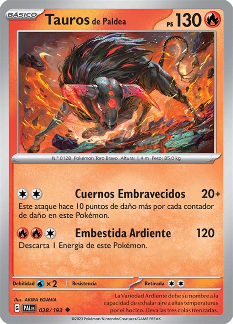 Tauros De Paldea Evoluciones En Paldea Tcg Wikidex La