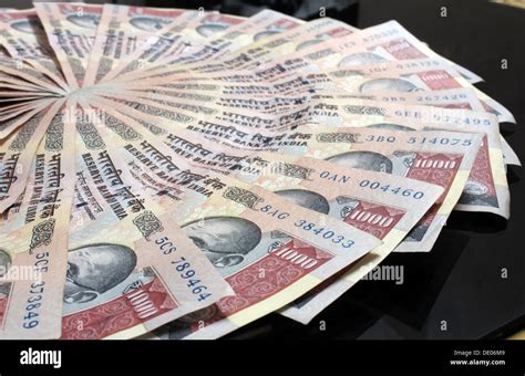 Indian currency 1000 rupees note Stock Photo - Alamy