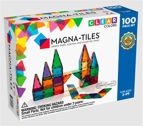 MAGNA TILES Clear Colors 100 Piece Set Big Blue Whale On The Park