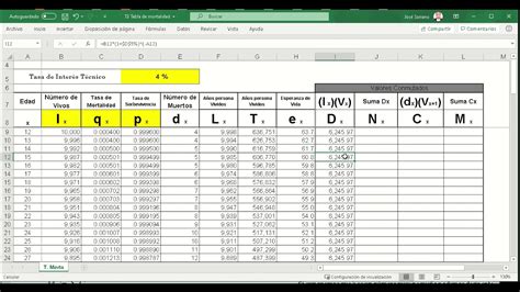 C4 Tabla De Mortalidad Ejercicios Youtube