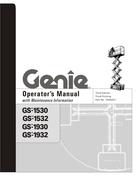 Operator`s Manual Genie Industries