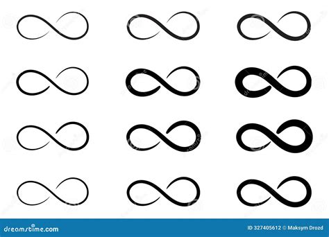 Hand Drawn Infinity Symbol Black Infinity Icon Eternity Infinite Limitless And Forever Signs