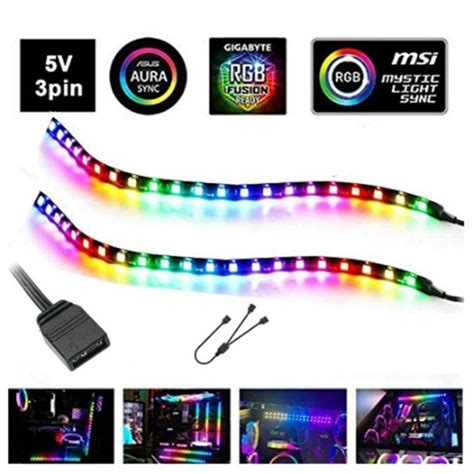 CW Rainbow ARGB WS2812B Addressable Digital Led Strip Light 3Pin 5V