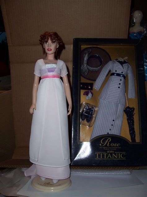 Franklin Mint Titanic Rose 16vinyl Doll In Swim Ensemblestand