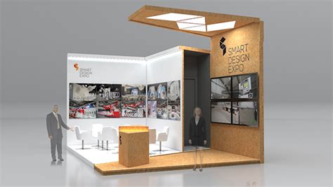 4 concepts of an expo stand on Behance