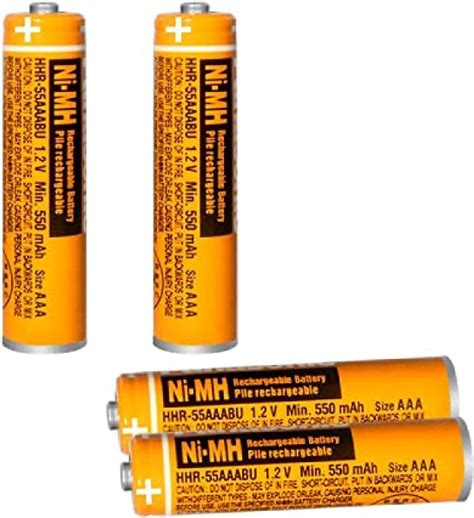 Amazon 4 Pack HHR 55AAABU NI MH Rechargeable Battery 1 2V 550mAh