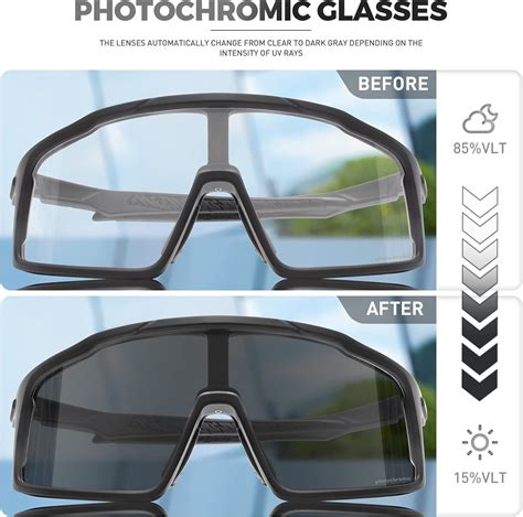 Scvcn Photochromic Cycling Glasses Sports Sunglasses High