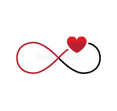 Eternal Endless Love Sign On White Background Stock Vector