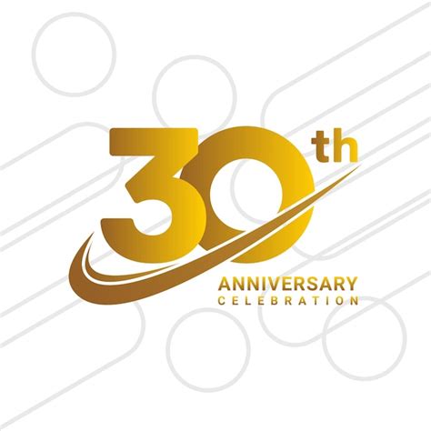 Premium Vector 30th Anniversary Celebration Golden Anniversary Celebration Logo Type Isolated