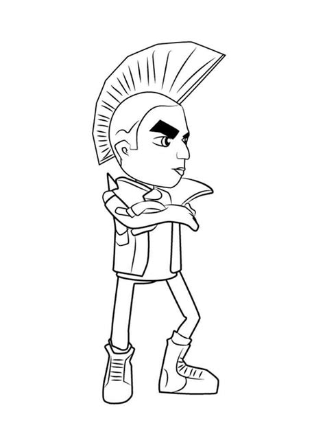 Spike From Subway Surfers Coloring Page