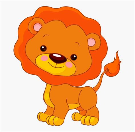 Transparent Baby Lion Clipart - Jungle Animals Cartoons Lion , Free ...