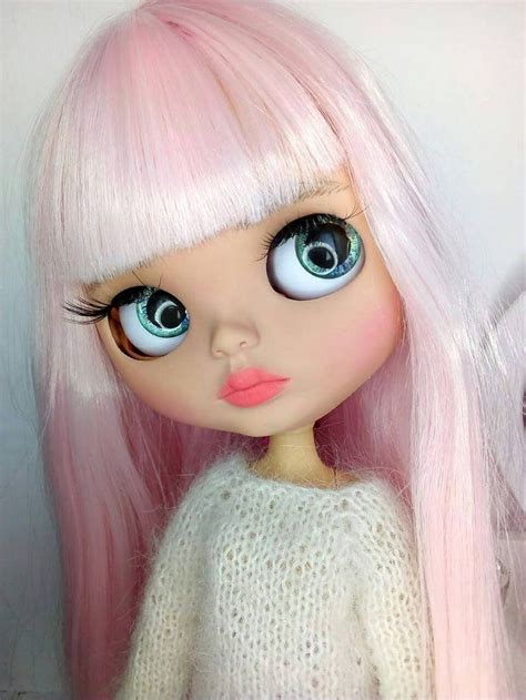 Sold Out Blythe Custom Blythe Pink Hair Doll Ooak In 2020 Blythe