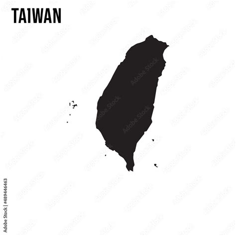 Taiwan map. Republic of China national borders. Taiwanese nation. Stock ...