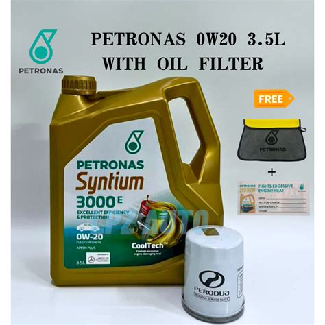 PETRONAS Syntium 3000 E 0W 20 Fully Synthetic Engine Oil API SN 3 5L