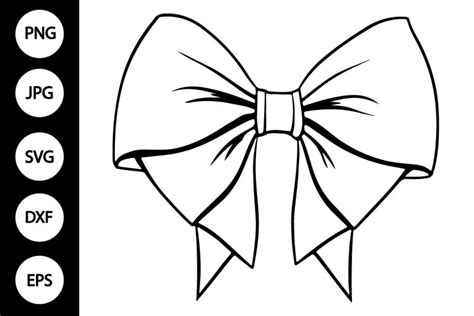 Outline Ribbon Bow Svg Coloring Page