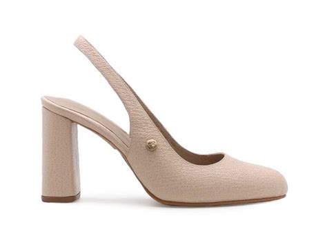Zapatilla De Tacon En Cuero Nude Calzado Patricia
