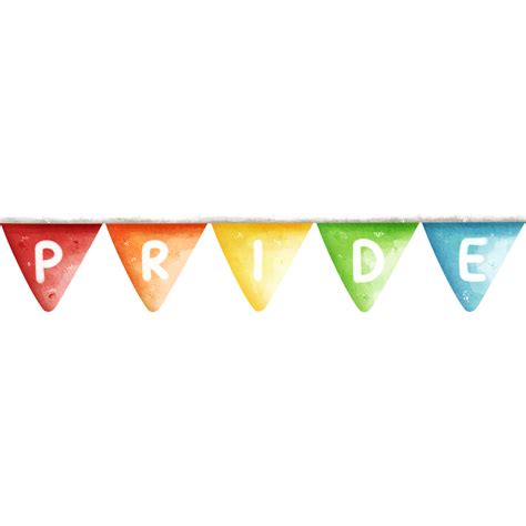 Pride Banner Watercolor Element 24658195 Png