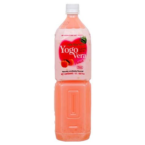 Yogo Vera Peach Soft Drink With Aloe Juicy Peach Aloe