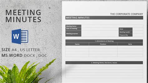 Meeting Minutes Templates Pdf Google Docs Apple Pages