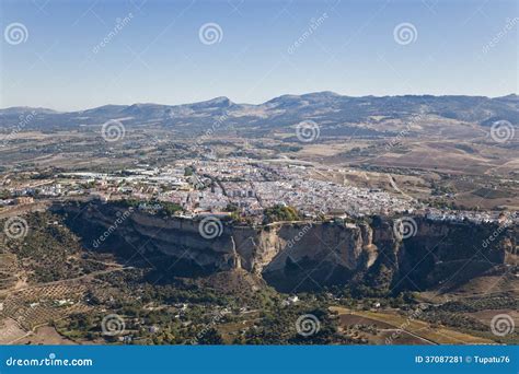 Aerial View Of The Town Of Ronda Stock Image Image Of White Malaga