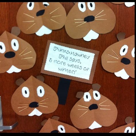 Cutest Little Groundhog Craft Kindergarten Groundhog Day Preschool