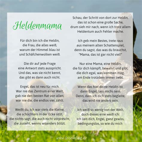 Heldenmama Gedicht Leise Im Laut Blog