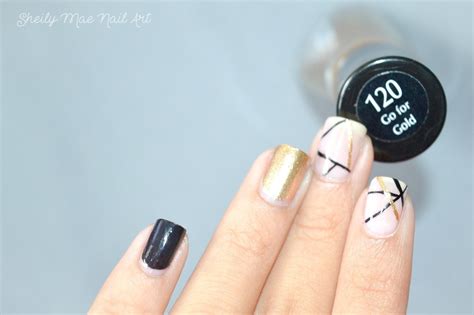 Nude Black And Gold Nails Sheily Mae Nail Art