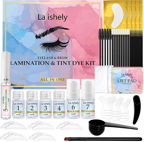 Eyelash Lifting Set And Tint Kit In La Ishely Semi Permanent Lash