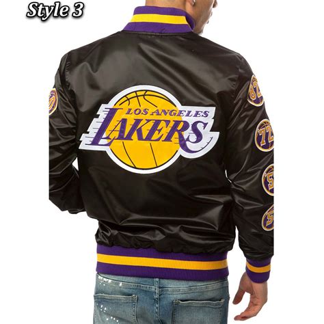 Black Yellow Starter 17 Patches Los Angeles Lakers Champs Jacket