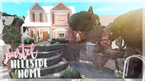 Pastel Hillside Home Bloxburg Speed Build Youtube