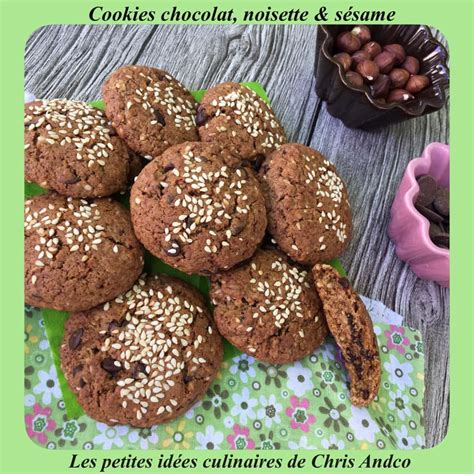 Cookies chocolat noisette et sésame IG Bas Les petites idées