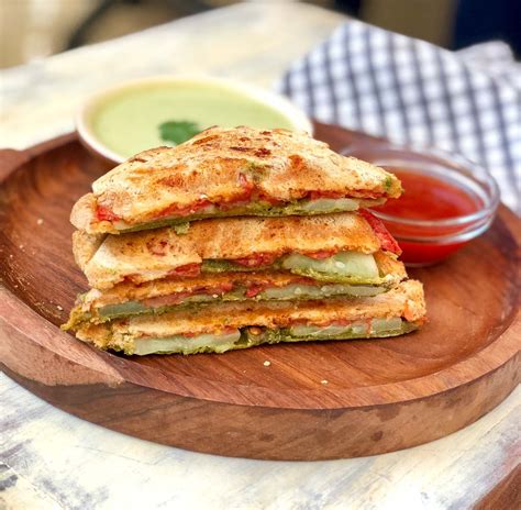 Classic Grilled Tomato Cucumber Chutney Sandwich Recipe By Archana S