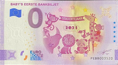 Babys Eerste Bankbiljet 2021 1 0 Euro Souvenir 2021 Holandsko