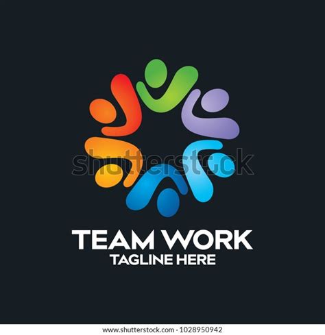Peoples Logo Design Vector Stock Vector Royalty Free 1028950942