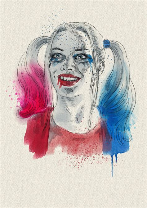 Harley Quinn Portrait On Behance