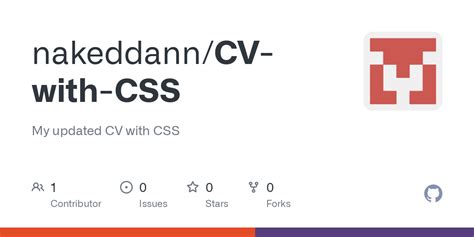 Github Nakeddann Cv With Css My Updated Cv With Css