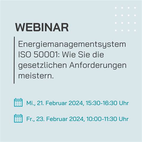 Kostenfreie Webinare Im Februar Einf Hrung Energiemanagementsystem