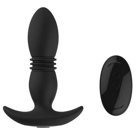 Plug Anal Vibrador Movimento Vai E Vem E Controle Wireless Base