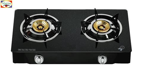 Rotomac Automatice Glass top 2 Burner Gas Stove with Marbel Look