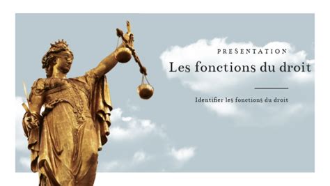 Le droit fonctions et règles de droit