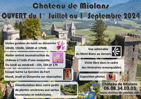 Château de Miolans Cœur de Savoie Tourisme