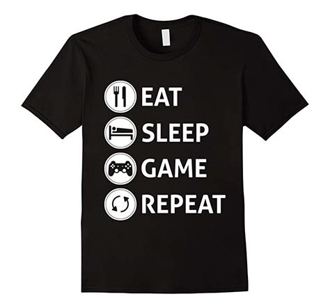 Gamer Shirt Eat Sleep Game Repeat T Shirt For Gaming Art Artvinatee